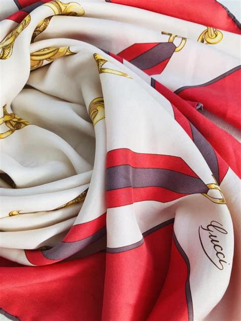 silk bandana gucci|vintage Gucci silk scarves.